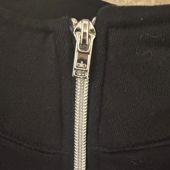 ALO Yoga Black Zip-Up Sweater - Picture 3 of 5